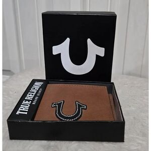 True Religion Brown Wallet for Men
